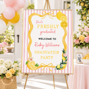Freshly Graduated Welcome Sign Image
